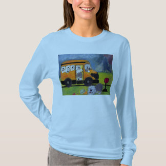 Oud Engels Sheepdog Wigglebottom School Bus T-shirt