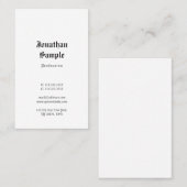 Oud Engels Tekst Nostalgische Classic Look Sjabloo Visitekaartje (Voorkant / Achterkant)