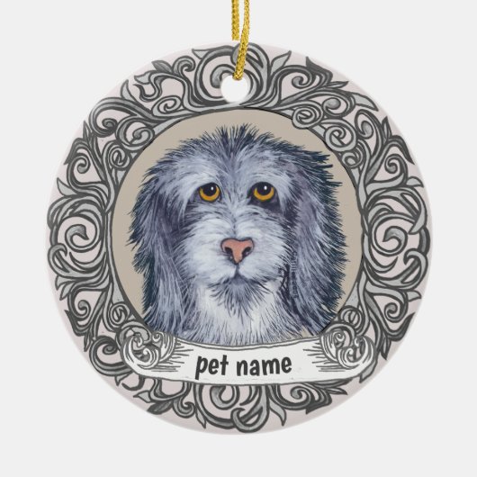 Oud-Engelse-herderhond Aandenken Ornament (Voorkant)