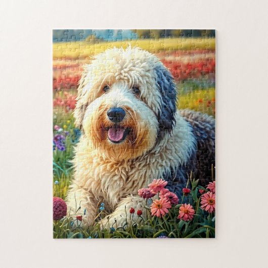Oud-Engelse Herdershond Legpuzzel (Verticaal)