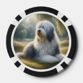 Oud-Engelse Schaapshond Poker Chips (Achterkant)