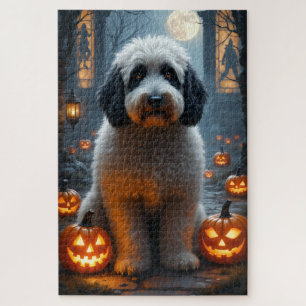 Oud-Engelse-schapenportret in gotische Halloween-s Legpuzzel