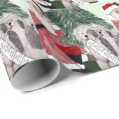 Oud Engelstalig cadeau van Sheepdog inpakpapier (Rol Hoek)