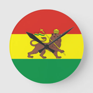 Oud-Ethiopische vlag bij Lion Judah Ronde Klok