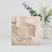 oud-Fashioned bruiloft bouquet Kaart (Staand voorkant)