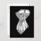 Oud fashioned corset briefkaart (Voorkant / Achterkant)