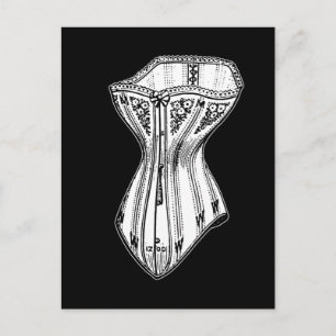 Oud fashioned corset briefkaart