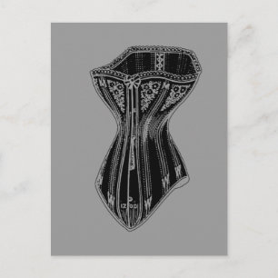 Oud fashioned corset briefkaart
