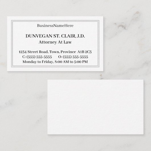 , oud fashioned en nostalgisch Visitekaartje (Voorkant / Achterkant)