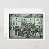 Oud-fashioned Mail Cart Briefkaart (Voorkant / Achterkant)