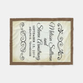  oud-fashioned Western thema Wedding Fleece Deken (Voorkant (Horizontaal))