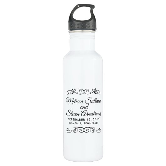  oud-fashioned Western thema Wedding Waterfles (Voorkant)