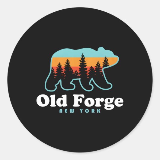 Oud Forge NY Adirondacks Beer Oud Forge Ronde Sticker (Voorkant)