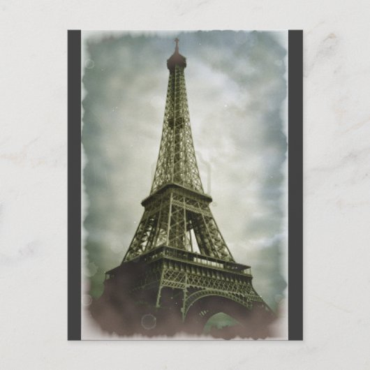 Oud fotoeffect Eiffel Tower Paris Briefkaart (Voorkant)