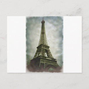 Oud fotoeffect Eiffel Tower Paris Briefkaart