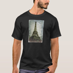 Oud fotoeffect Eiffel Tower Paris T-shirt
