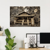 Oud gasstation poster (Thuiskantoor)