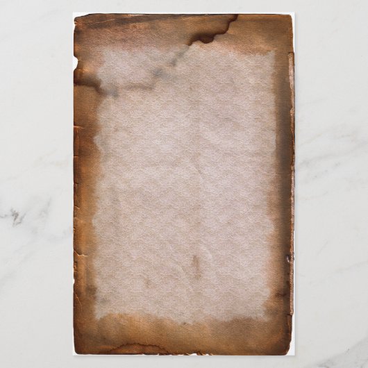 oud gebarsten  briefpapier (Voorkant)