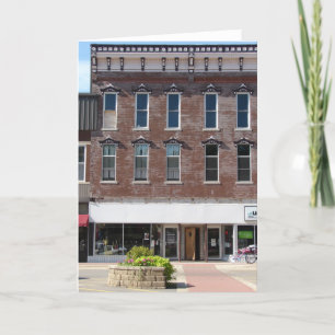 Oud gebouw in Washington, Iowa Kaart