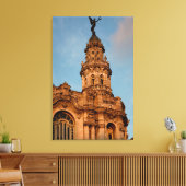 Oud gebouw Spire, Havana, Cuba Canvas Afdruk (Insitu (Woonkamer))