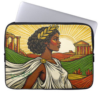 Oud geïnspireerd vrouwelijk portret laptop sleeve