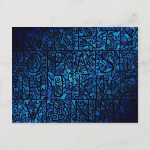 Oud gekleurd glas briefkaart