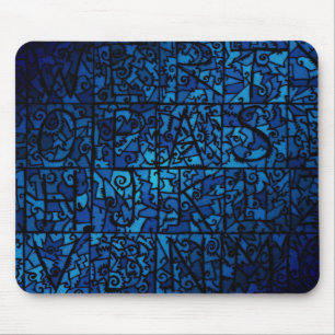 Oud gekleurd glas muismat