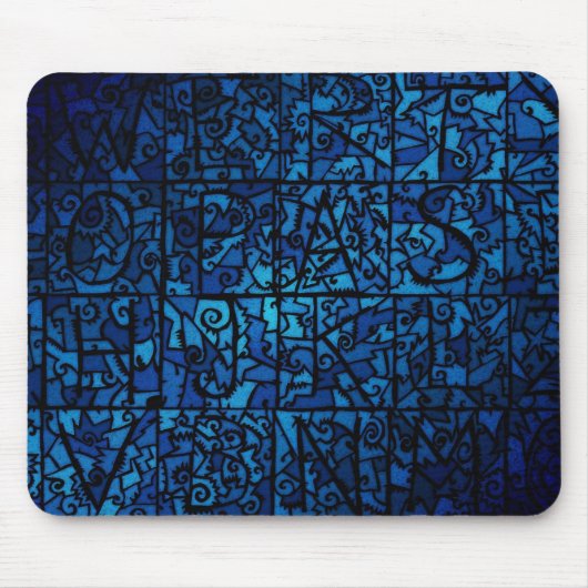 Oud gekleurd glas muismat (Voorkant)