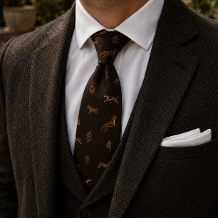 Oud Geld Equestrian Vosjacht Herringbone Tweed Stropdas