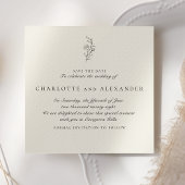 Oud geld esthetische bruiloft bespaar de datum kaart