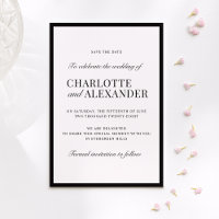 Oud geld, gebroken wit, ingelijst save the date
