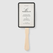Oud geld Modern formeel zwart luxe chic programma Handwaaier (Voorkant)