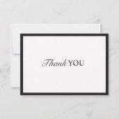 Oud geld, Off-white bruiloft Dank u kaart (Achterkant)