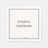 Oud geld | Rustige luxe | bruiloft Servet (Voorkant)