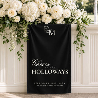 Oud geld trouwreceptie decoratie banner