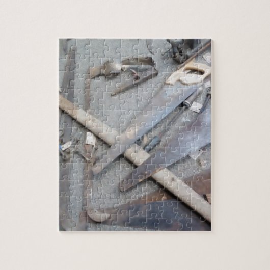 Oud gereedschap Fotopuzzel met cadeaudoos Legpuzzel (Verticaal)