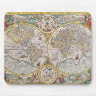 oud Geschiedenis-Omvergooienontwerp van de Wereld Muismat