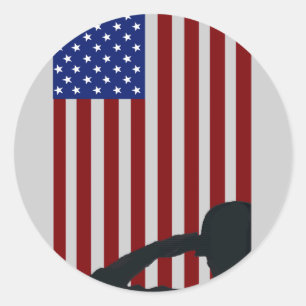 Oud Glory Salute Ronde Sticker