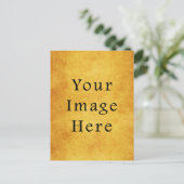 oud goudperkamentpapier blanco briefkaart (Staand voorkant)