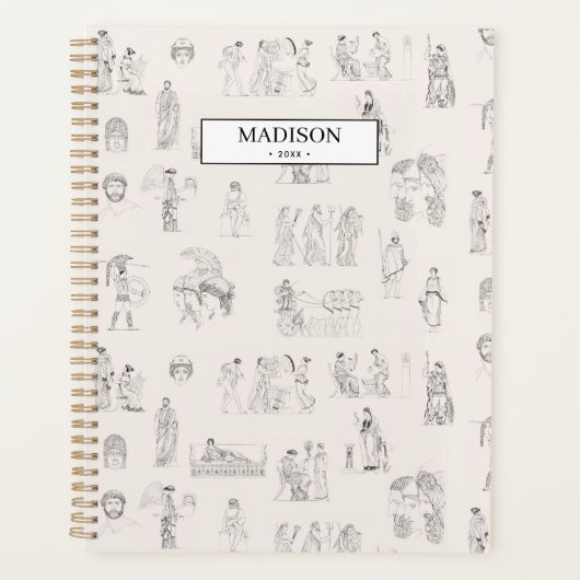 Oud Griekenland Klassiek Grieks Geschiedspatroon Planner (Voorkant)