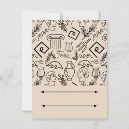Oud-Griekense lijnkunstpatroon Briefkaart