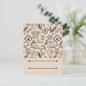 Oud-Griekense lijnkunstpatroon Briefkaart (Staand voorkant)