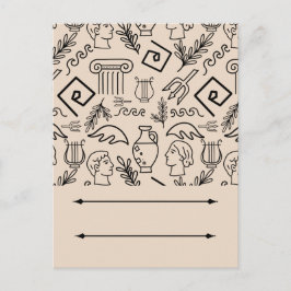 Oud-Griekense lijnkunstpatroon Briefkaart