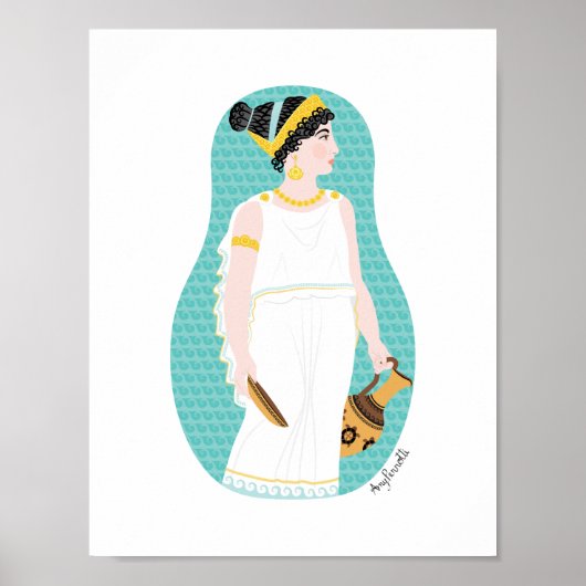 Oud-Grieks Matryoshka-poster Poster (Voorkant)
