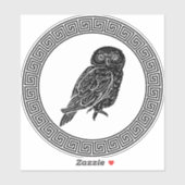 Oud Grieks Ontwerp Athena's Uil Sticker (Vel)