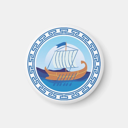 Oud-Grieks scheepsontwerp magneet (Voorkant)