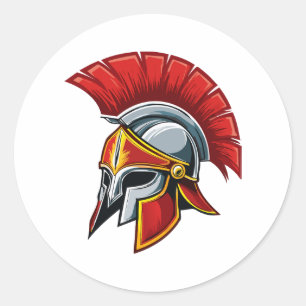 Oud-Griekse Korinthische helm Ronde Sticker