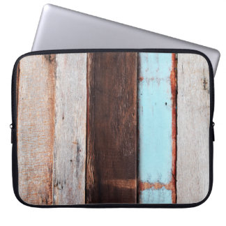 Oud grijs gehouten mapje, zwart, blanco, bord laptop sleeve