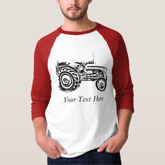  oud Grijs massey fergison tractor T-shirt (Voorkant)