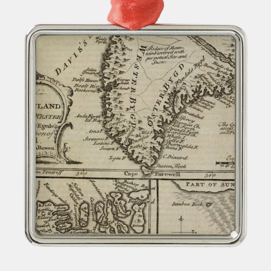 Oud-Groenland Metalen Ornament (Voorkant)